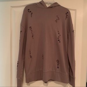 Top Shop Distressed Hoodie
